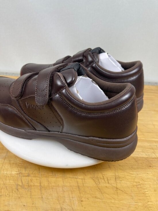 Propét LifeWalker Strap Shoes Mens 11 Wide Brown Leather Comfort main image 6